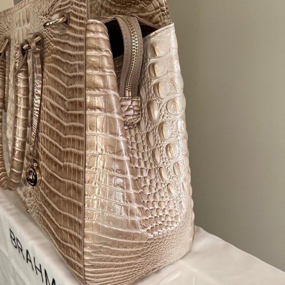 BRAHMIN Melbourne Collection Contour Finley Carryall Satchel Tote Bag - (EUC) - Picture 5 of 11